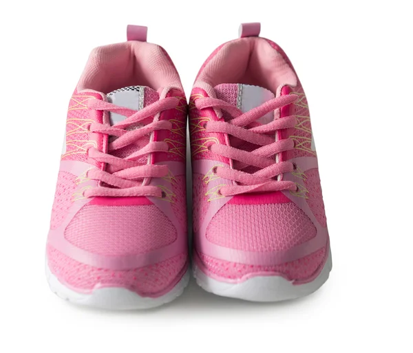 Милі рожеві кросівки для маленької дівчинки — стокове фото