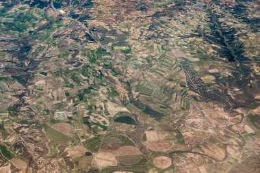 Lanzarote toprakları hava fotoğraf