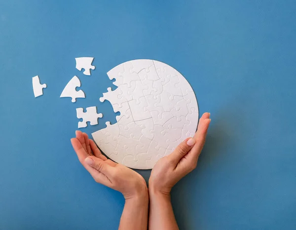 Puzzle in forma di globo — Foto Stock