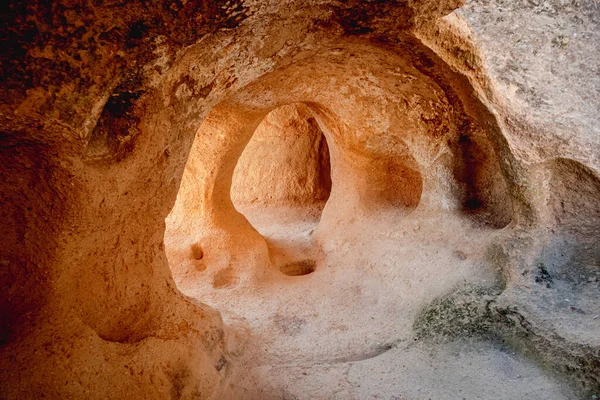 Vista interior de la ciudad cueva — Foto de Stock