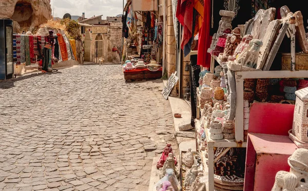 Panoramatický výhled na ulici suvenýrů v Turecku — Stock fotografie