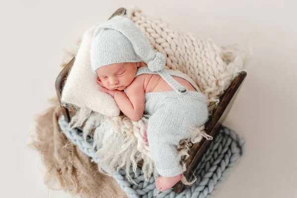 Newborn baby boy sleeping — Stock Photo, Image