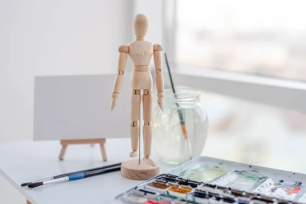 Dummy wooden man for painting