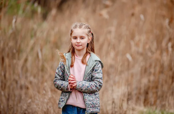 Little girl with spikelet — Stock Photo, Image