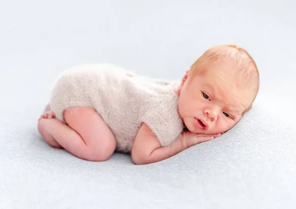 Newborn baby boy in studio — Stock Photo, Image