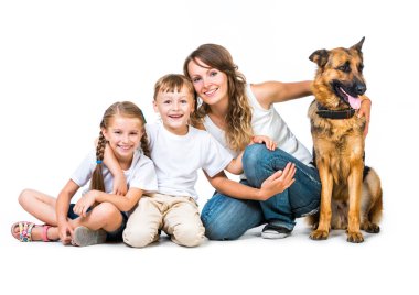 iki çocuk ve onların çoban ile anne