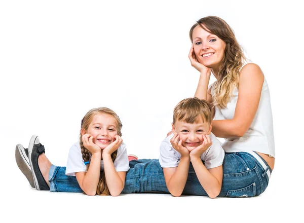 Família feliz bonita — Fotografia de Stock