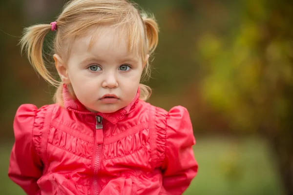 Kleines süßes Mädchen auf dem Spaziergang — Stockfoto