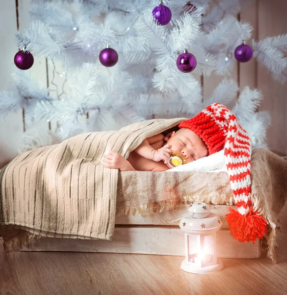 Cute newborn baby sleeps — Stock Photo, Image