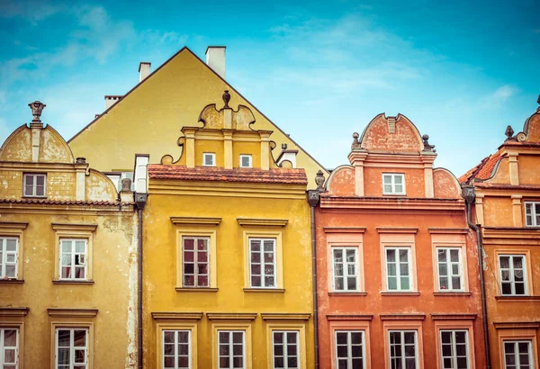 Centro da cidade velha em Varsóvia — Fotografia de Stock