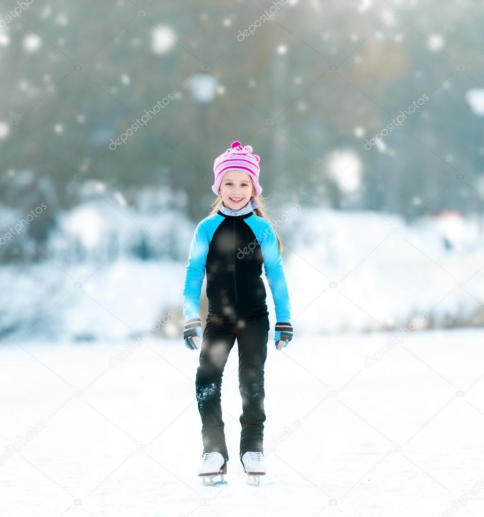 little girl skating