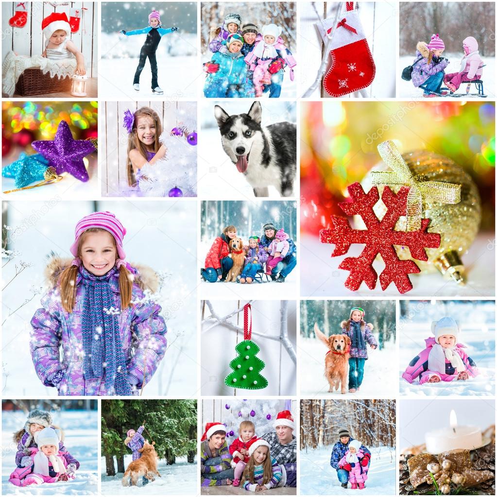 Winter theme  with family