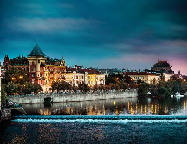 Άποψη της βραδιάς Πράγα — Φωτογραφία Αρχείου