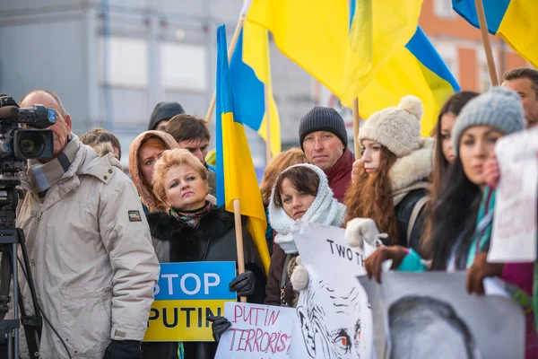 Marcha de solidaridad con Ucrania — Foto de Stock
