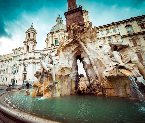 Fountain in Piazza Navona — Stock Photo, Image