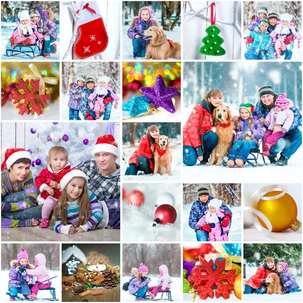 Familienfotos zu Weihnachten — Stockfoto