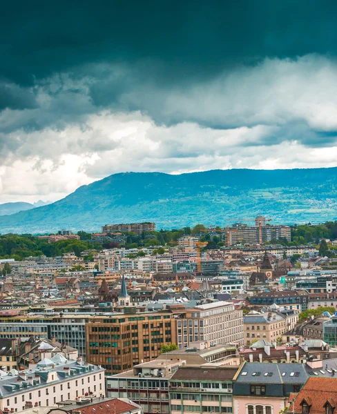 Vista sul centro storico di Ginevra — Foto Stock