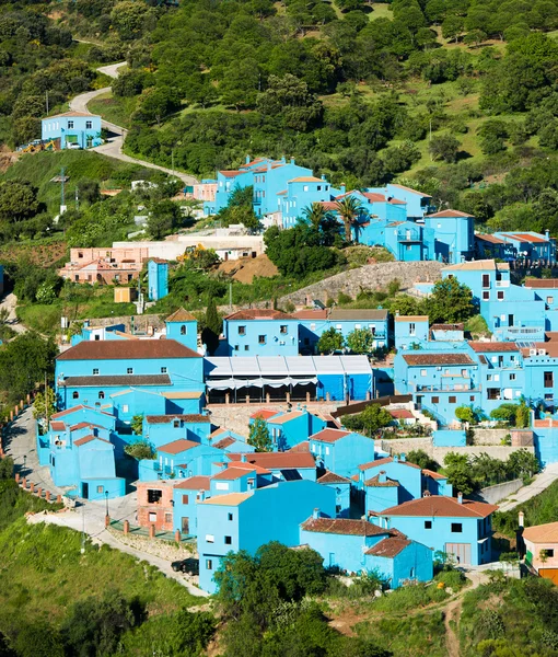 Blauwe Andalusisch dorp in Malaga — Stockfoto