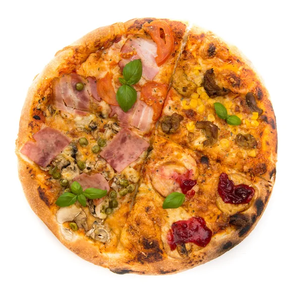 Σαλάμι πίτσα τροφίμων — Φωτογραφία Αρχείου
