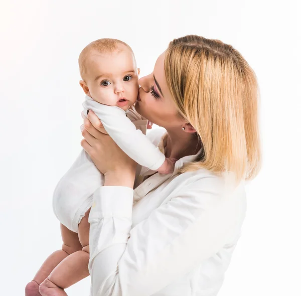 Mother with her six-month daughter — Stock Photo, Image