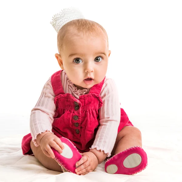 Bebê menina no traje princesa — Fotografia de Stock