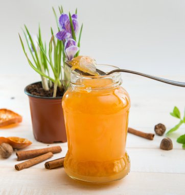 Reçel ve çiçekler Kahvaltı