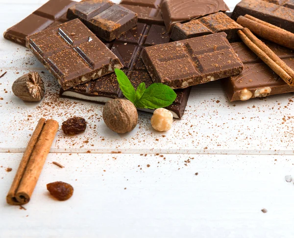 Variety of tasty chocolate — Stock Photo, Image