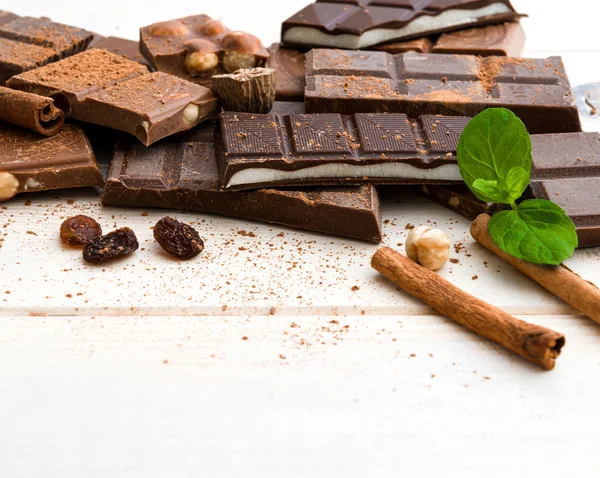 Variety of tasty chocolate — Stock Photo, Image