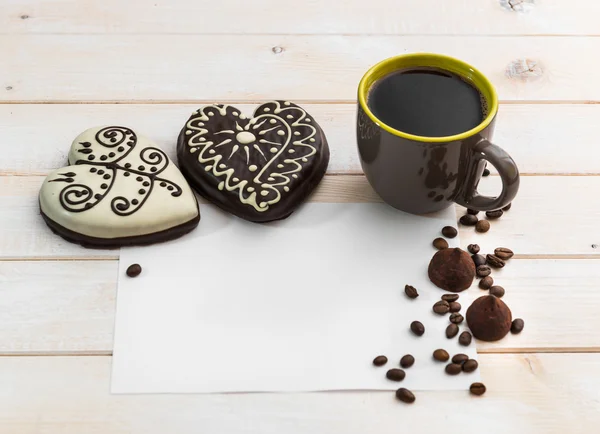 진저 쿠키와 커피 컵 — 스톡 사진