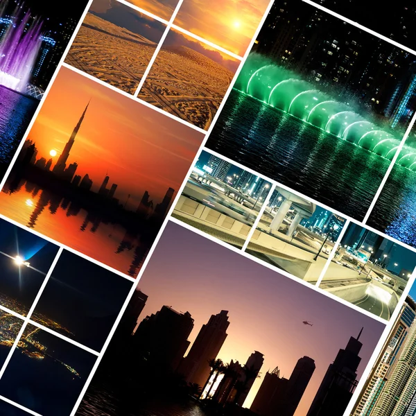 Nocne zdjęcia z Dubaju — Zdjęcie stockowe