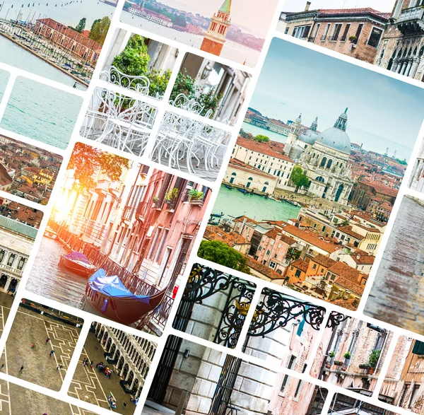 Collage de fotos de Venecia — Foto de Stock