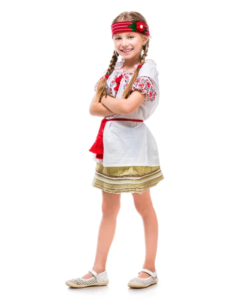 Ragazza in costume nazionale ucraino — Foto Stock