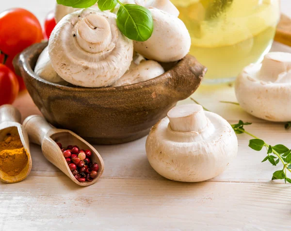 Ingredientes alimentares para cozinhar alimentos vegetarianos — Fotografia de Stock