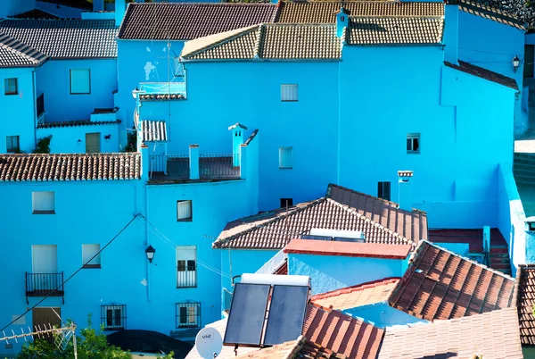 Juzcar, aldeia andaluza azul em Málaga — Fotografia de Stock
