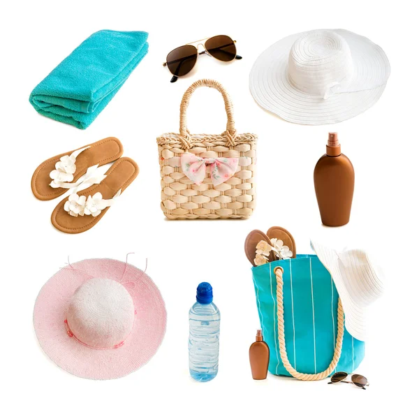 Collage photo accessoires de plage — Photo