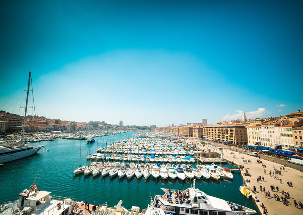 Sea-port of Marseille. France