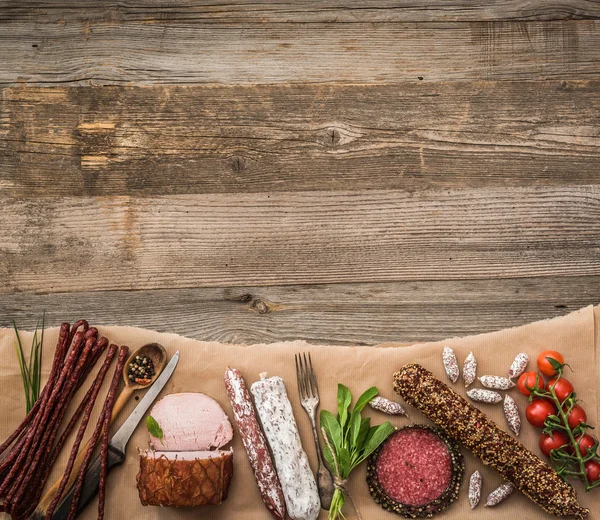 Assortment of cold meats — Stock Photo, Image