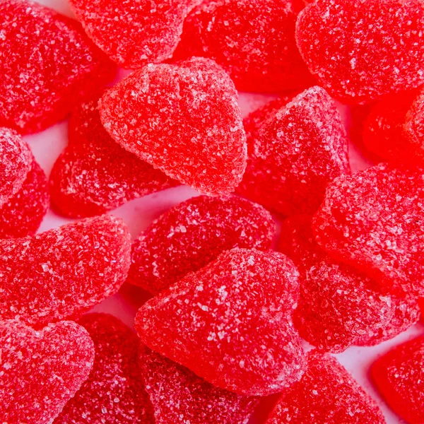 Heart-shaped jelly candies — Stock Photo, Image