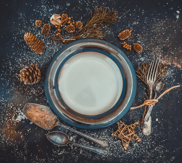 Christmas Table layout — Stock Photo, Image