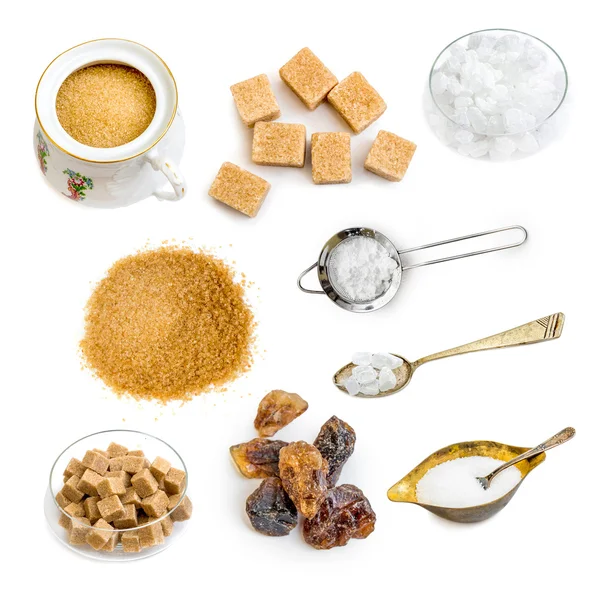 Sugar isolated on a white — Stock Photo, Image