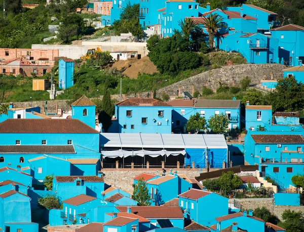 Júzcar, blå andalusisk by i Malaga — Stockfoto