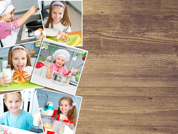 photos of  girl on  kitchen