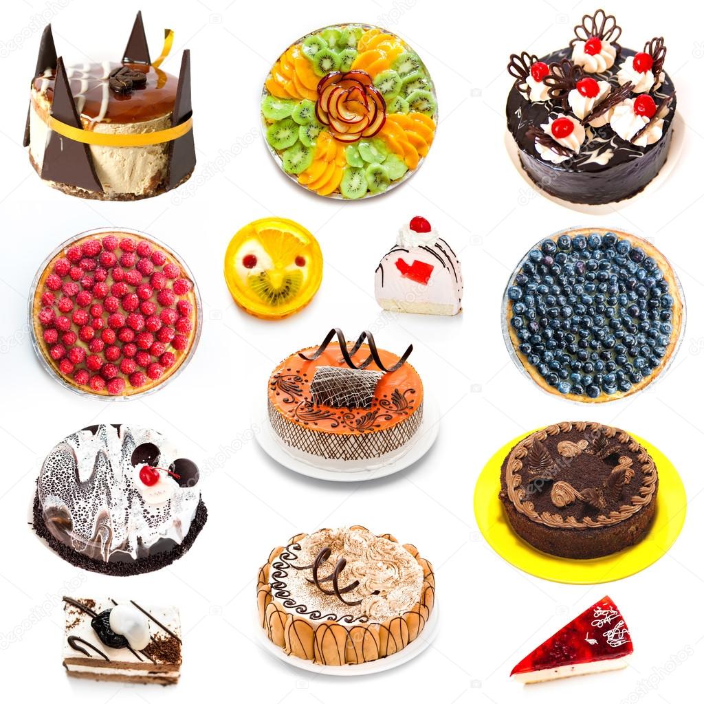 various cakes and pastries