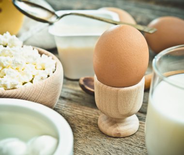 Süt ürünleri ahşap tablo