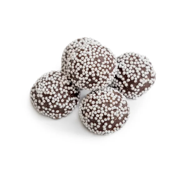Kulaté čokoládové bonbóny — Stock fotografie