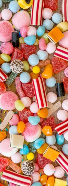 Variety of candies as background — Stok fotoğraf