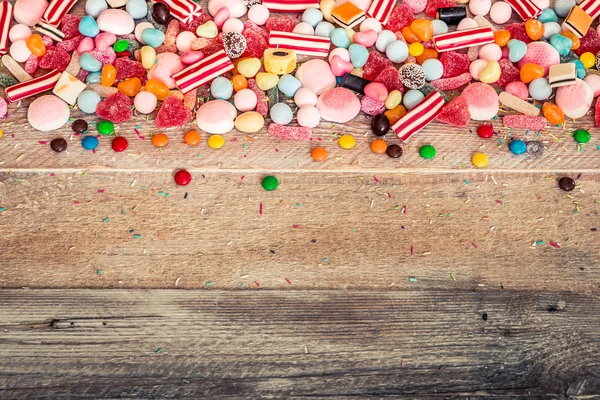 Variety of candies on  background — Stock fotografie