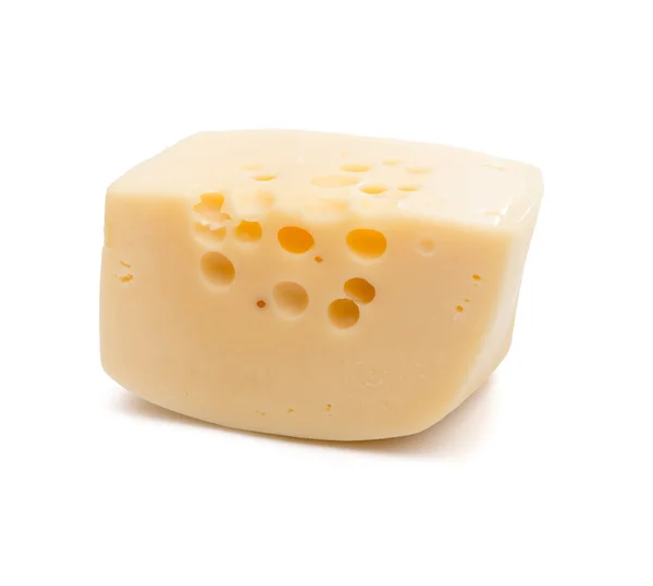 Ізольована сир шматок — стокове фото