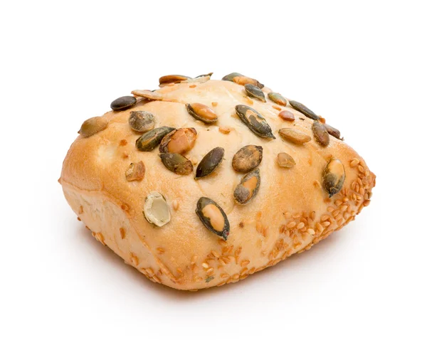 Roll with pumpkin seeds — 图库照片