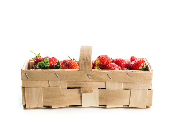 Strawberries in  basket isolated — Stock Photo, Image